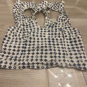 Madewell Patterned Sleeveless Crop Top